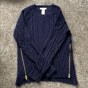 CAbi Style 899 Navy Cable Sweater Size M